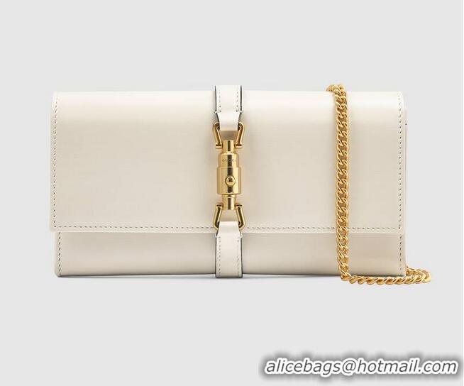 Hot Style Gucci Jackie 1961 ostrich chain wallet 652681 white