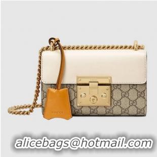 Cheapest Gucci Padlock small shoulder bag 409487 White