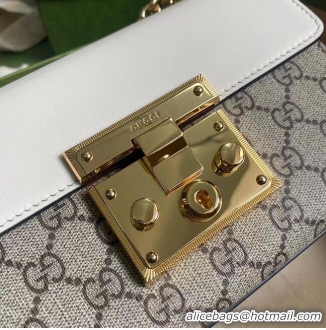 Cheapest Gucci Padlock small shoulder bag 409487 White