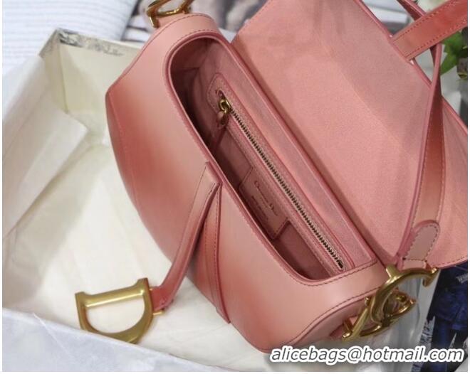 Top Design DIOR SADDLE BAG Gradient Calfskin M0446C Pink &Shoulder strap