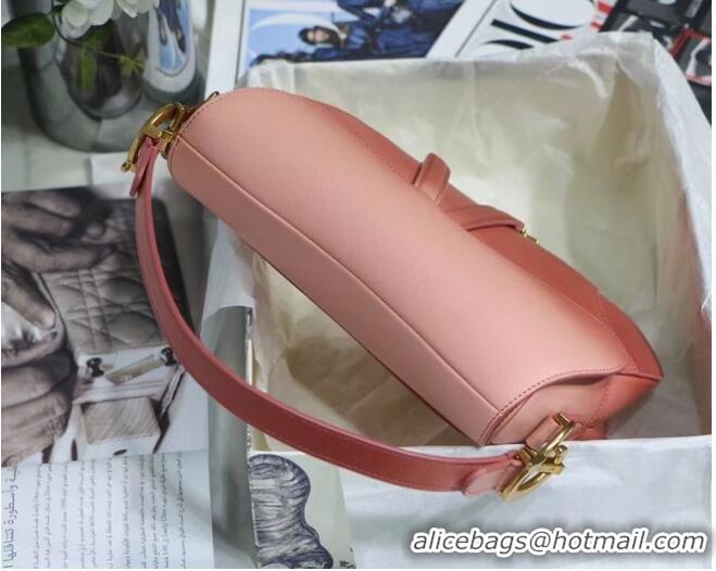 Top Design DIOR SADDLE BAG Gradient Calfskin M0446C Pink &Shoulder strap