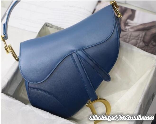 Buy Best DIOR SADDLE BAG Gradient Calfskin M0446C blue &Shoulder strap