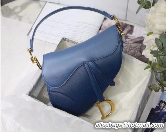 Buy Best DIOR SADDLE BAG Gradient Calfskin M0446C blue &Shoulder strap