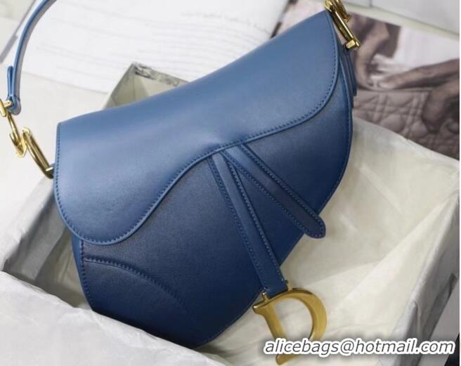 Buy Best DIOR SADDLE BAG Gradient Calfskin M0446C blue &Shoulder strap