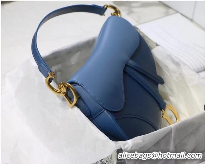 Buy Best DIOR SADDLE BAG Gradient Calfskin M0446C blue &Shoulder strap