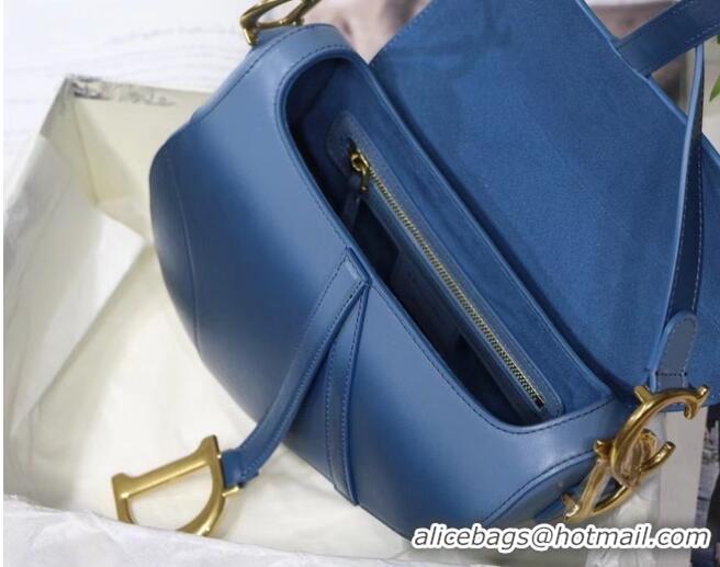 Buy Best DIOR SADDLE BAG Gradient Calfskin M0446C blue &Shoulder strap