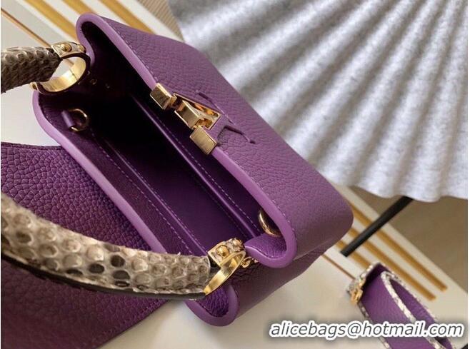 Best Price Louis Vuitton CAPUCINES Original Leather PM M96467 Purple