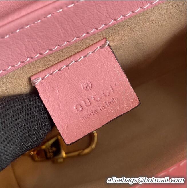 Famous Brand Gucci GG Marmont super mini bag 574969 Wine&Pink