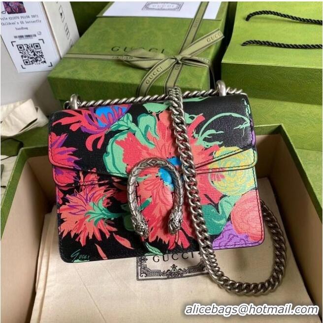 Famous Brand Gucci Dionysus mini bag 421970 Black Flower