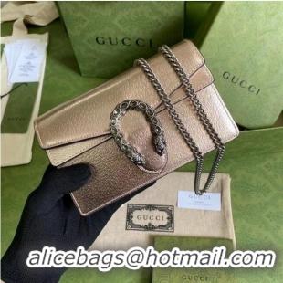 Buy New Cheap Gucci Dionysus Leather Super mini Bag 476432 Rose Gold