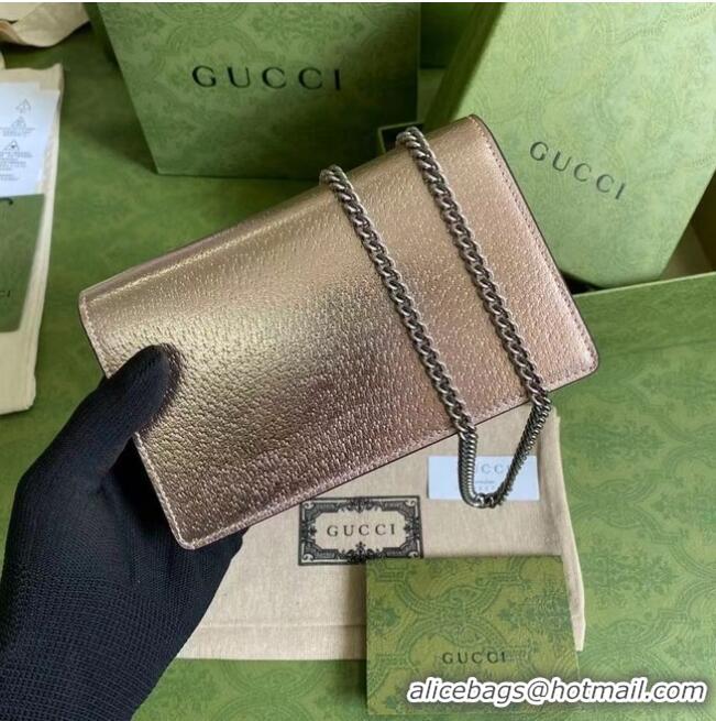 Buy New Cheap Gucci Dionysus Leather Super mini Bag 476432 Rose Gold