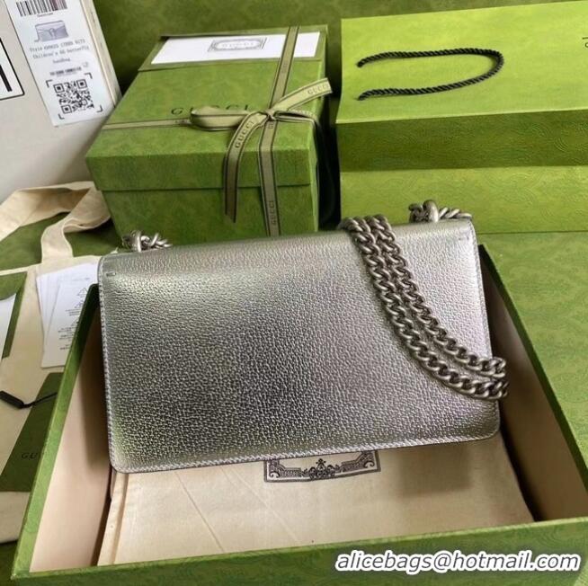 Famous Brand Gucci Dionysus Blooms Leather Shoulder Bag 499623 Silver