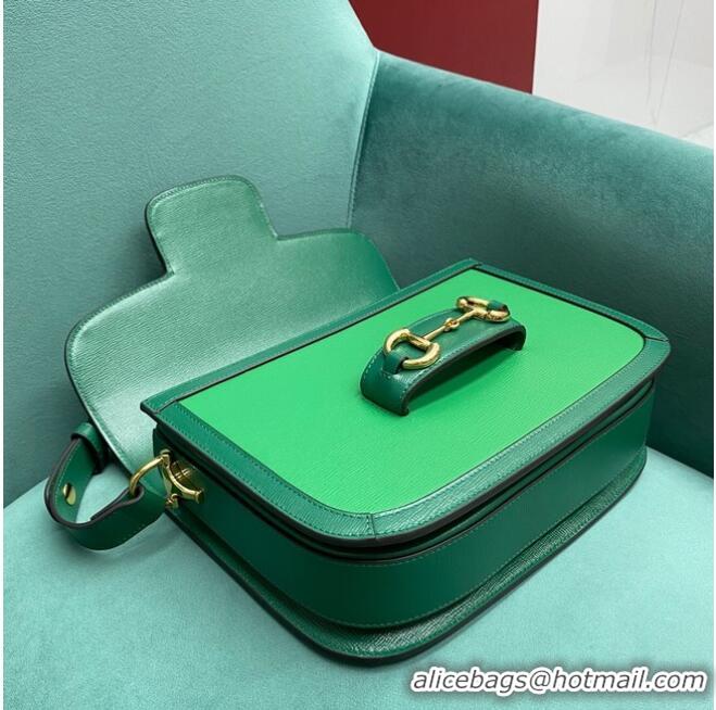 Buy Discount Gucci Horsebit 1955 mini bag 658574 Green