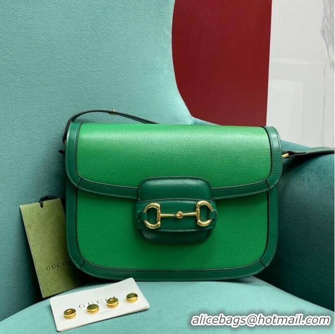 Buy Discount Gucci Horsebit 1955 mini bag 658574 Green