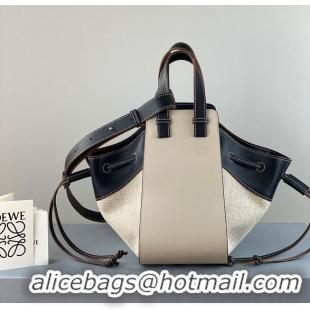 Women Classic Loewe Hammock Small Bag Original Leather A6887 Cream&White&Black