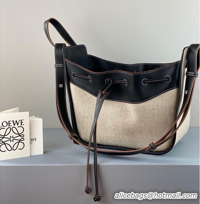 Women Classic Loewe Hammock Small Bag Original Leather A6887 Cream&White&Black