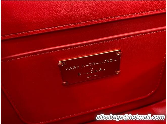 Best Price Bvlgari Serpenti Forever leather small crossbody bag B209107 Red