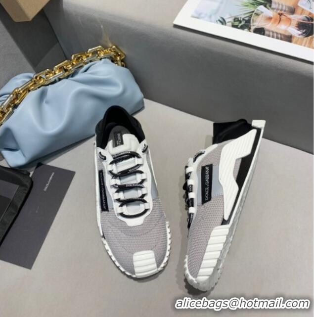 Perfect Dolce & Gabbana NS1 SLIP ON Sneakers in Mixed Materials Grey/White 061622