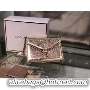 Buy Discount Bvlgari Serpenti Forever leather small crossbody bag B210544 Light Gold