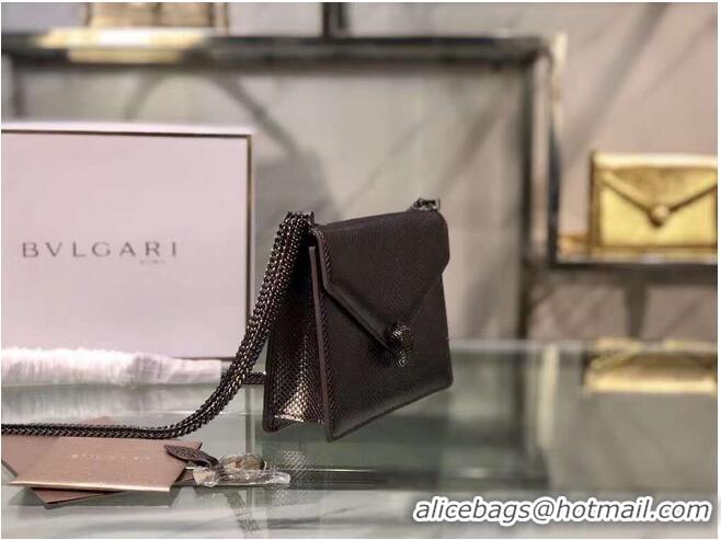 Inexpensive Bvlgari Serpenti Forever leather small crossbody bag B210544 silver grey