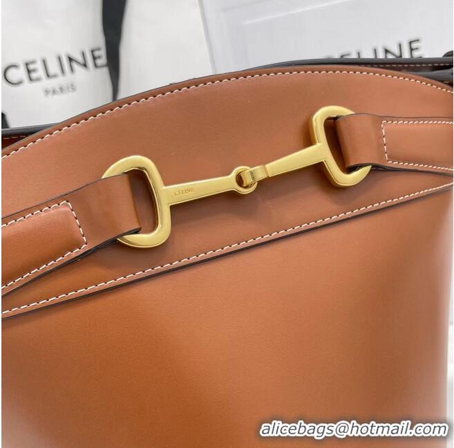 Low Price Celine BUCKET BAG IN SHINY CALFSKIN CR92072 Brown