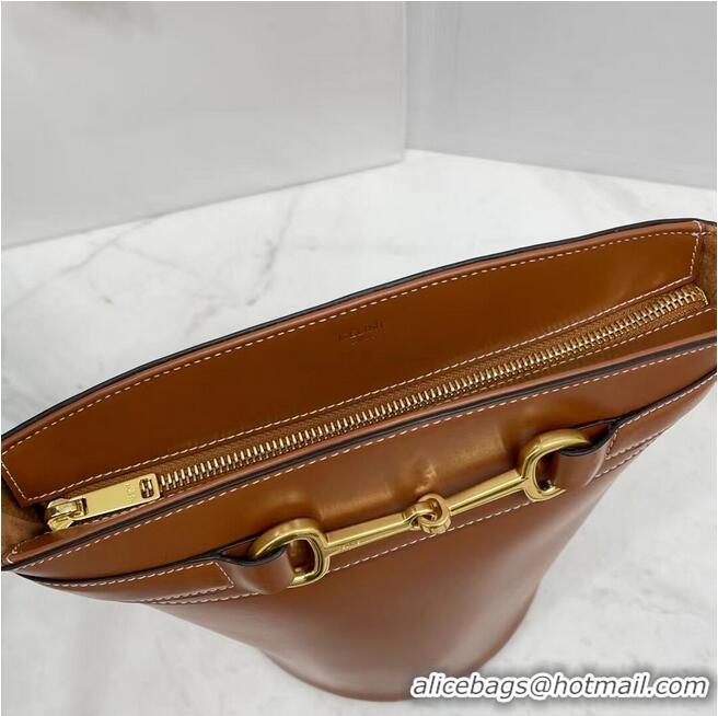 Low Price Celine BUCKET BAG IN SHINY CALFSKIN CR92072 Brown