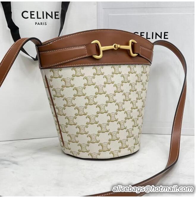 Low Cost Celine BUCKET BAG IN SHINY CALFSKIN CR92072 WHITE