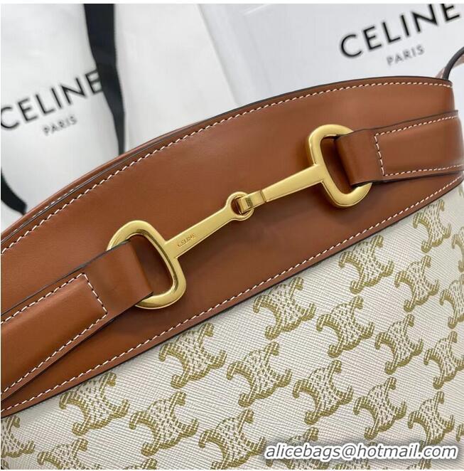 Low Cost Celine BUCKET BAG IN SHINY CALFSKIN CR92072 WHITE