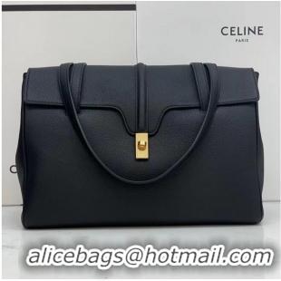 Buy Classic Celine MEDIUM SOFT 16 BAG IN SMOOTH CALFSKIN CR94043 black