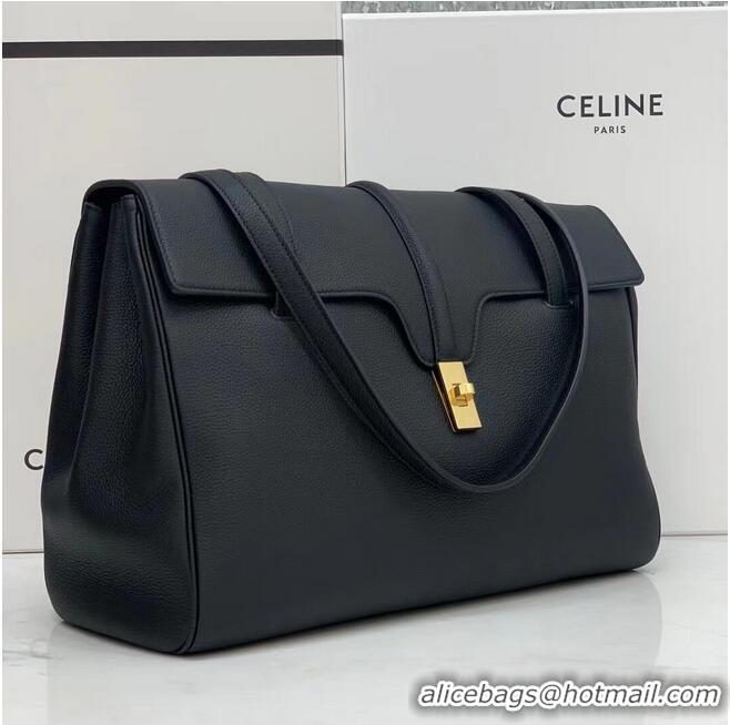 Buy Classic Celine MEDIUM SOFT 16 BAG IN SMOOTH CALFSKIN CR94043 black