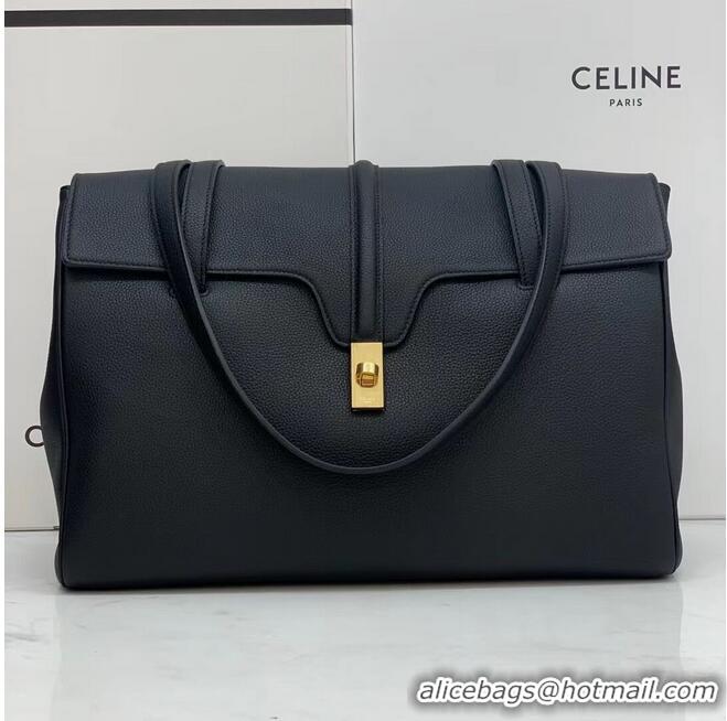 Buy Classic Celine MEDIUM SOFT 16 BAG IN SMOOTH CALFSKIN CR94043 black