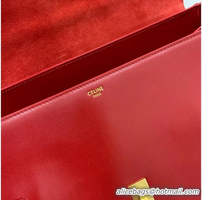 Shop Grade Celine MEDIUM SOFT 16 BAG IN SMOOTH CALFSKIN CR94043 red