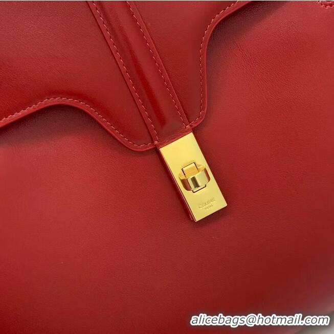 Shop Grade Celine MEDIUM SOFT 16 BAG IN SMOOTH CALFSKIN CR94043 red