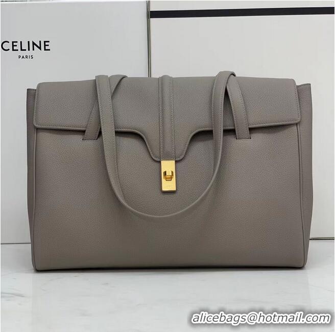 Most Popular Celine MEDIUM SOFT 16 BAG IN SMOOTH CALFSKIN CR94043 grey
