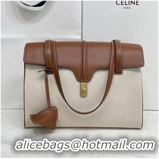 Top Quality Celine MEDIUM SOFT 16 BAG IN SMOOTH CALFSKIN CR94043 DARK OAK