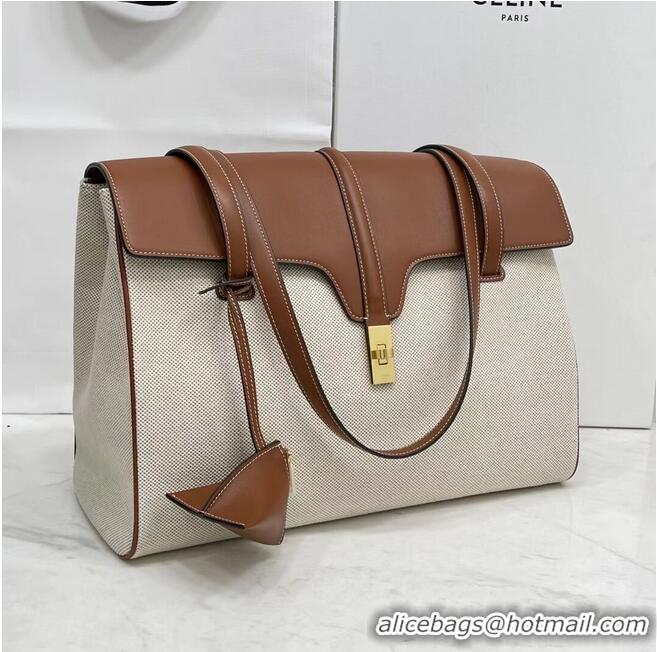 Top Quality Celine MEDIUM SOFT 16 BAG IN SMOOTH CALFSKIN CR94043 DARK OAK