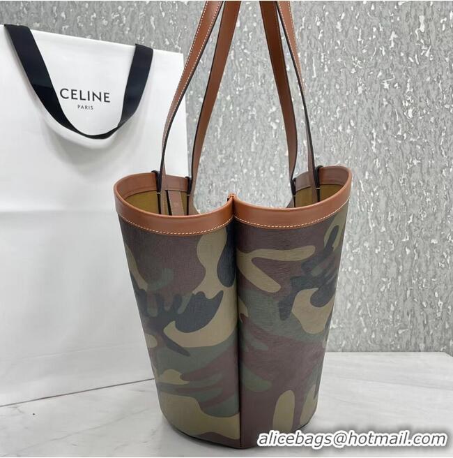 Good Product Celine MEDIUM COUFFIN BAG IN TRIOMPHE CANVAS CELINE PRINT 196262 Green