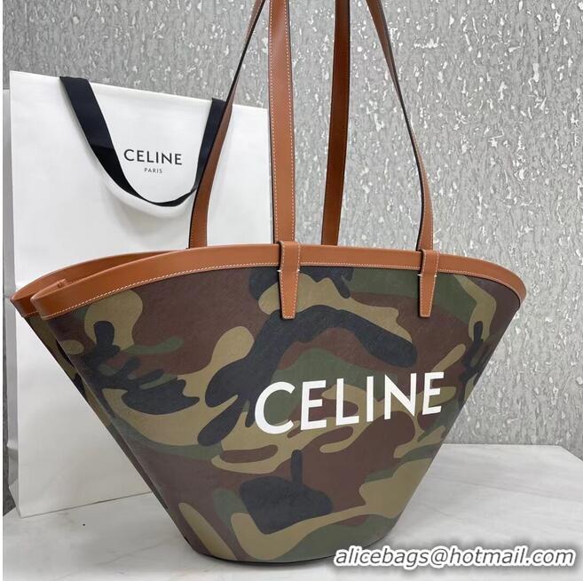 Good Product Celine MEDIUM COUFFIN BAG IN TRIOMPHE CANVAS CELINE PRINT 196262 Green