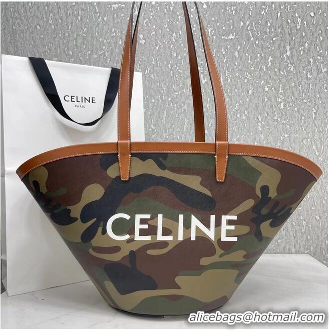 Good Product Celine MEDIUM COUFFIN BAG IN TRIOMPHE CANVAS CELINE PRINT 196262 Green