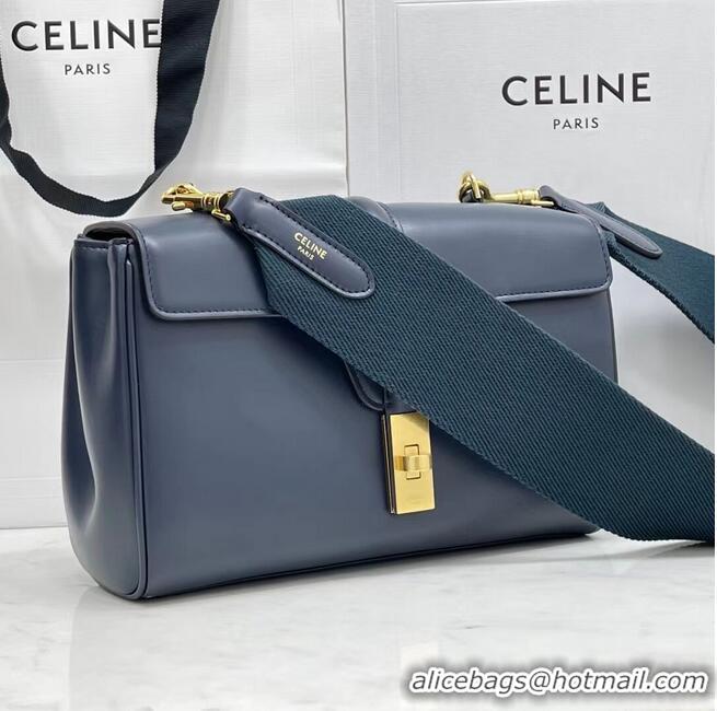 Free Shipping Design Celine TEEN SOFT 16 IN SMOOTH CALFSKIN 196853 NAVY BLUE