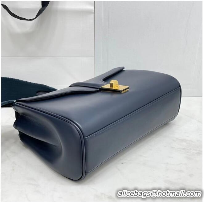 Free Shipping Design Celine TEEN SOFT 16 IN SMOOTH CALFSKIN 196853 NAVY BLUE