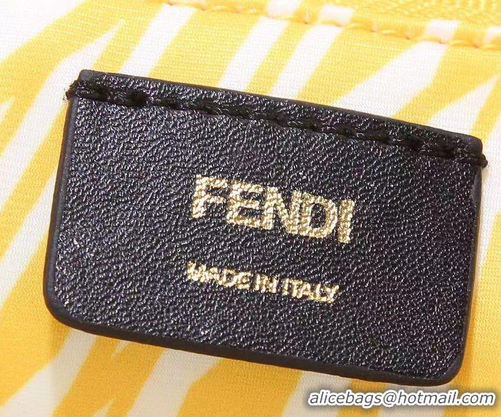 Low Cost Fendi FF Canvas Tote Bag FD0485 Yellow 2021