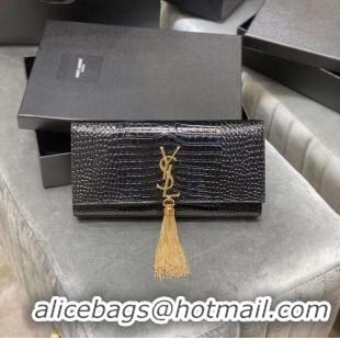 Cheapest YSL Saint Laurent Medium Kate Bag Y306079 Black Gold hardware