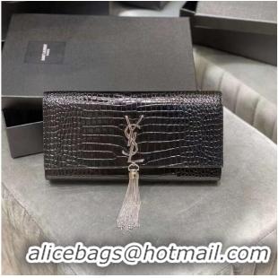 New Arrivals YSL Saint Laurent Medium Kate Bag Y306079 Black silver hardware