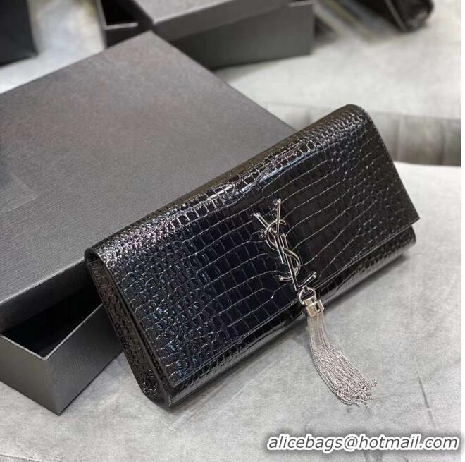 New Arrivals YSL Saint Laurent Medium Kate Bag Y306079 Black silver hardware