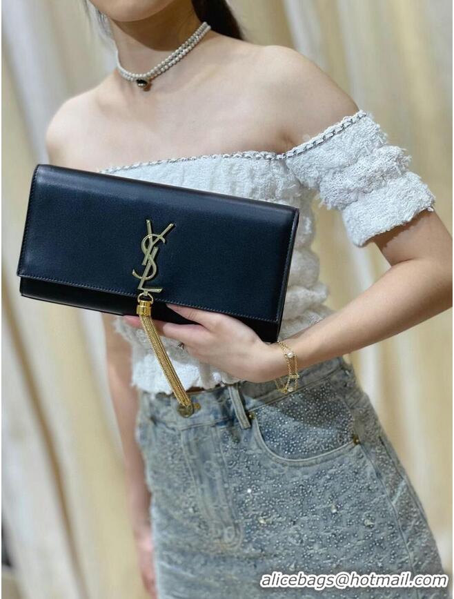 New Arrivals YSL Saint Laurent Medium Kate Bag Y306079 Black silver hardware