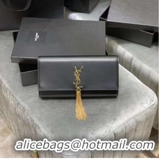 Famous Brand YSL Saint Laurent Medium Kate Bag Y306080 Black Gold hardware