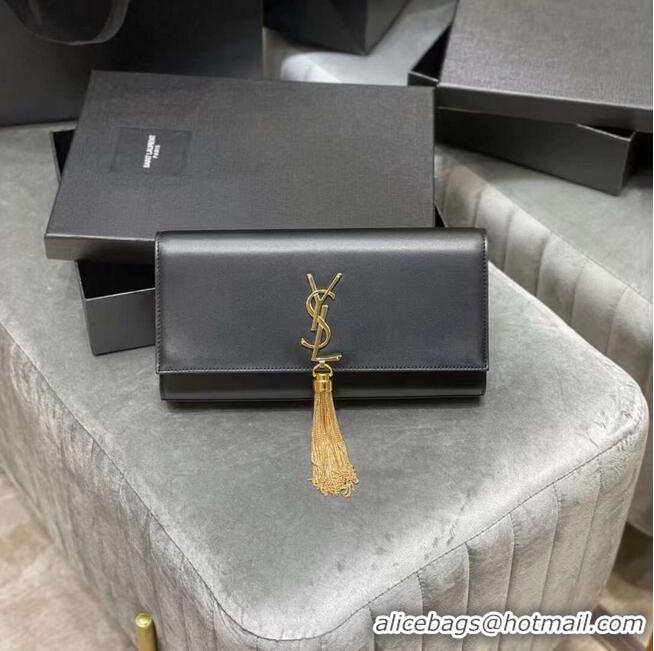 Famous Brand YSL Saint Laurent Medium Kate Bag Y306080 Black Gold hardware