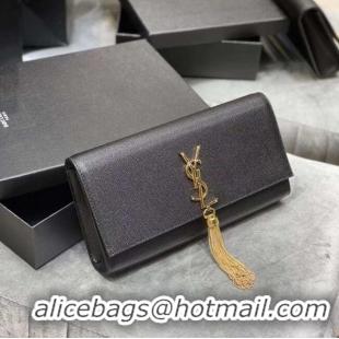 Discount YSL Saint Laurent Medium Kate Bag Y306080 Black gold hardware