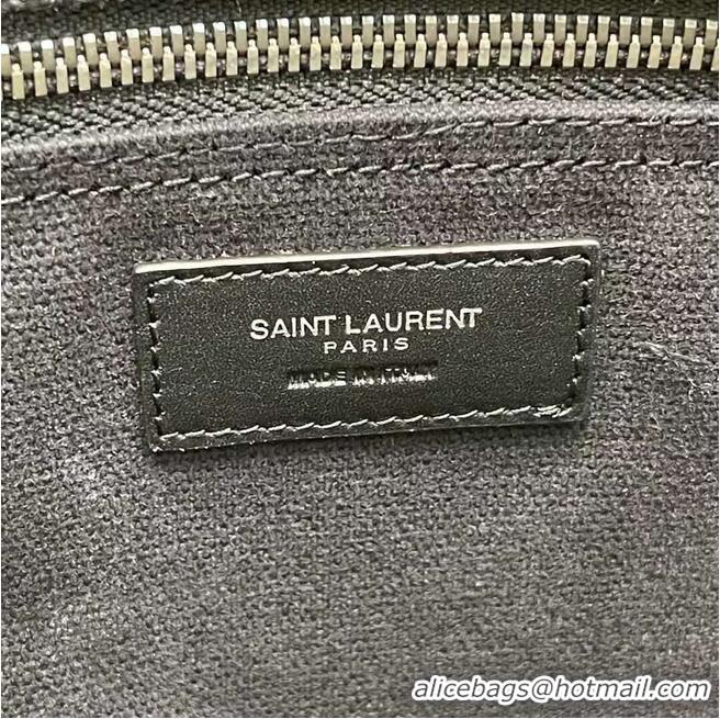 Wholesale Yves Saint Laurent RIVE GAUCHE N/S SHOPPING BAG IN COTTON 9E1070 black